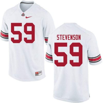 Men's Ohio State Buckeyes #59 Zach Stevenson White Nike NCAA College Football Jersey August LFC1844OG